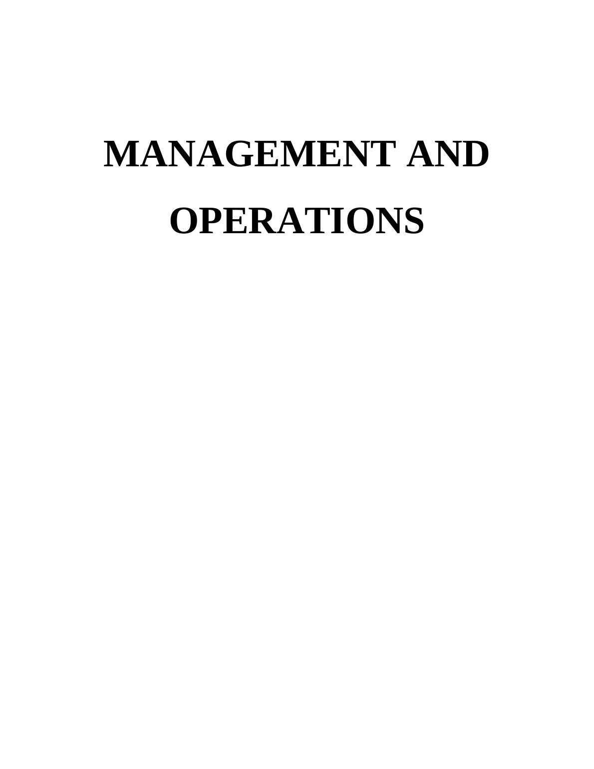 Management and Operations of Toyota - Assignment_1