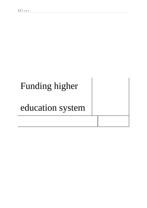 (PDF) Analysis of the Higher Education Funding Systems_1