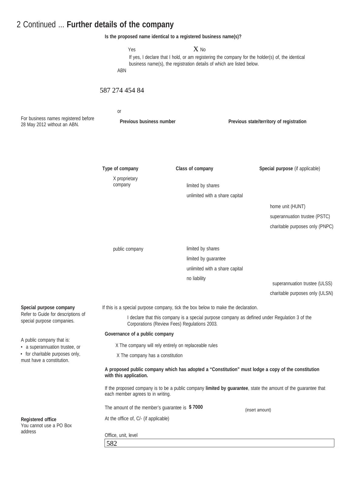 Application  for Registration as an Australian Company - Sample PDF 2022_3