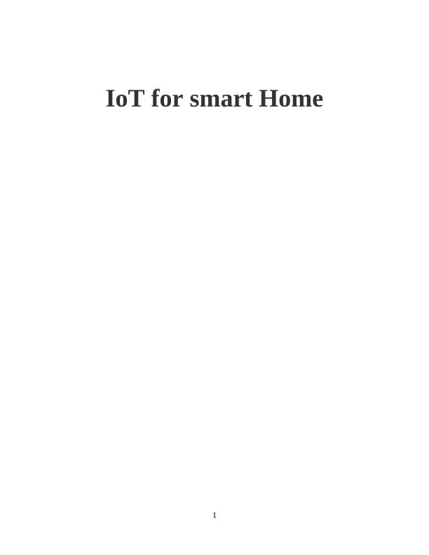 IoT for Smart Home_1