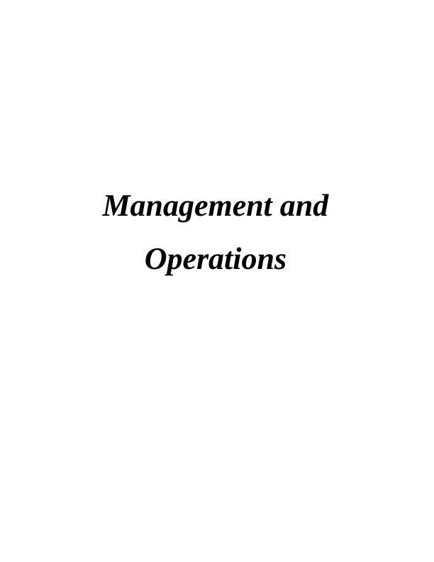 Management and Operations Assignment - Amazon organisation_1