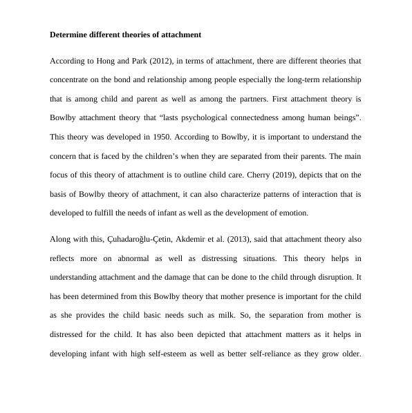 Essay: Principles and application of attachment theory_3