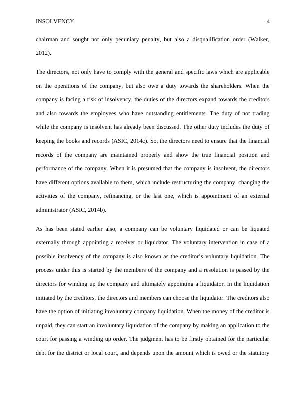 CLAW314, Essay on Insolvency of a Company_4