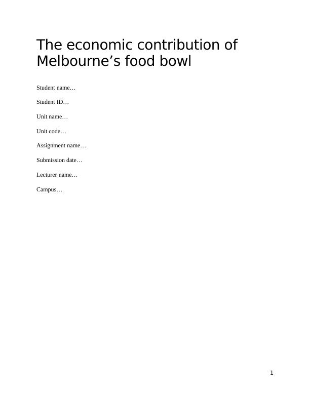 Report On Economic Contribution Of Melbourne_1