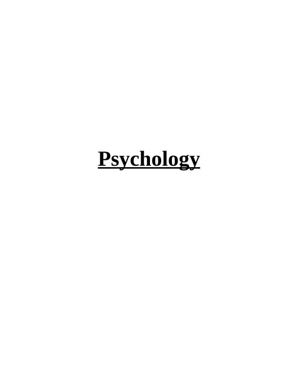Sample  Assignment on  Psychology_1
