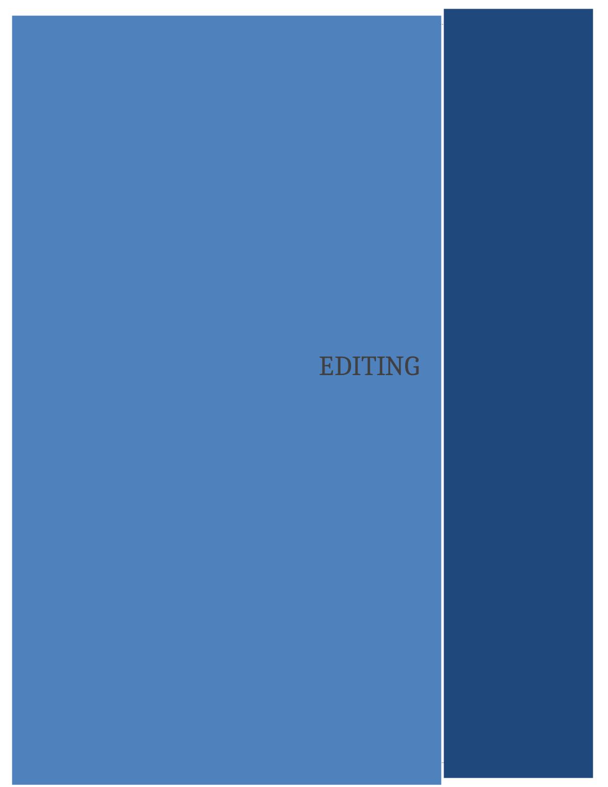 assignment of editing