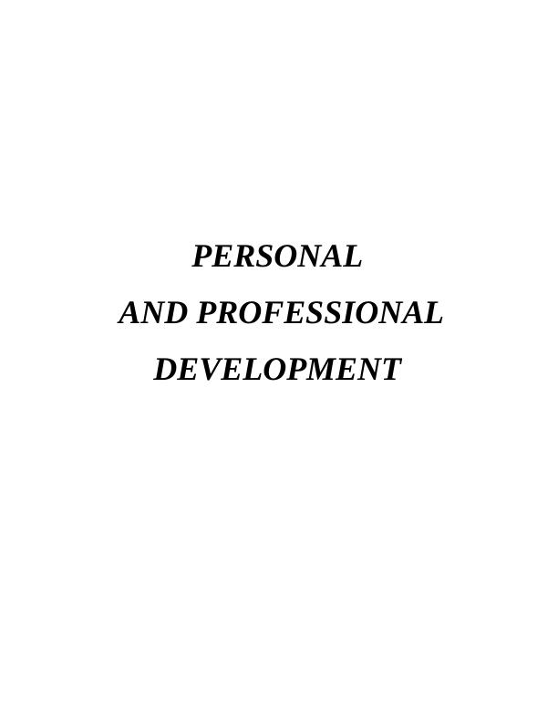 Self-managed Learning and Professional Development : Report_1