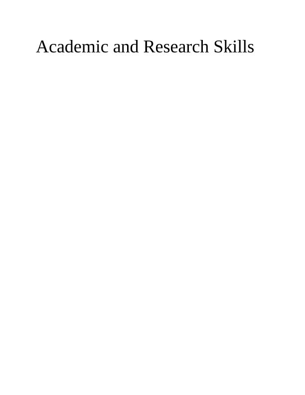 Academic and Research Skills INTRODUCTION 1 Task 11 1.2 Set targets for self improvement 1 Task 22 2.1 Key points of information from different sources using active listening skills_1