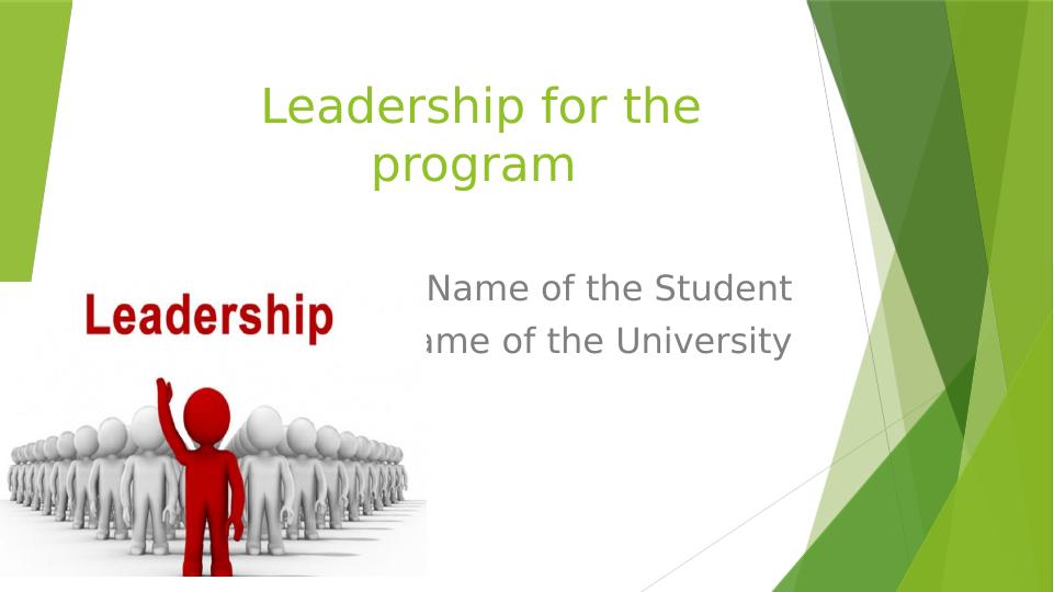 Leadership for the Program_1