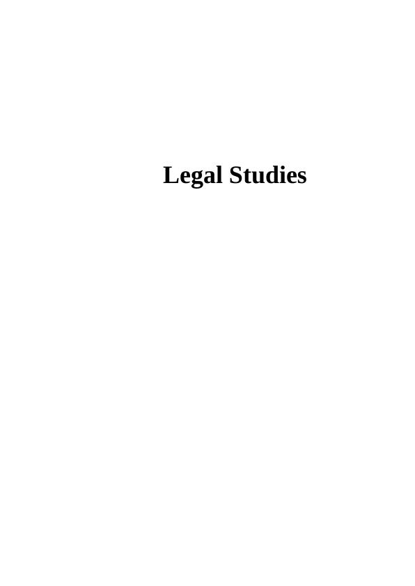 Legal Studies : Assignment_1