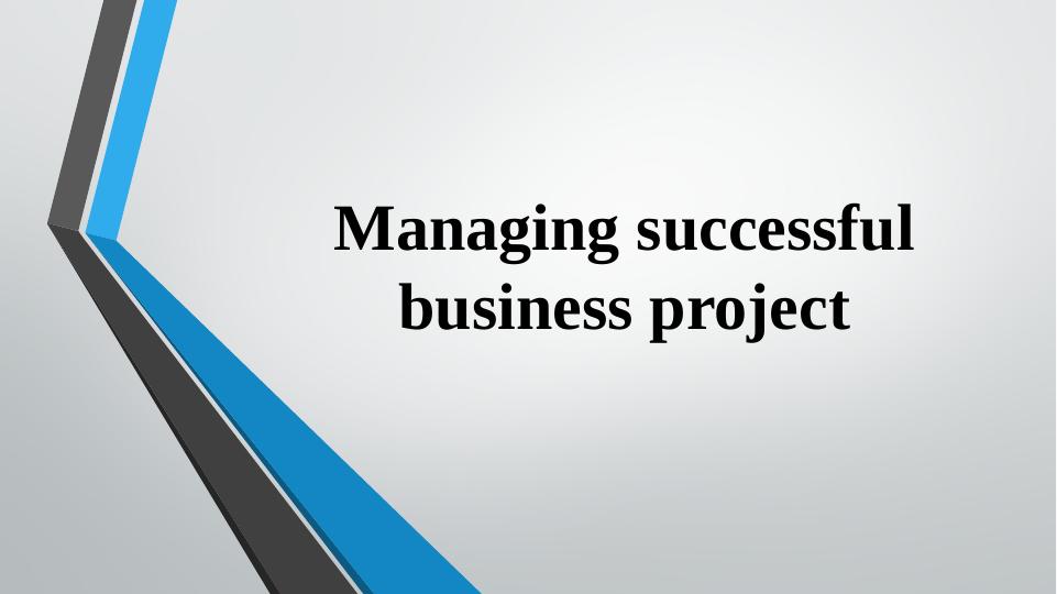 Managing Successful Business Project_1