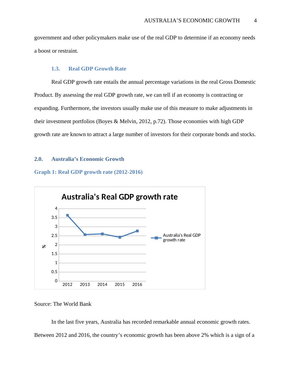 AUSTRALIA'S ECONOMIC GROWTH 1
