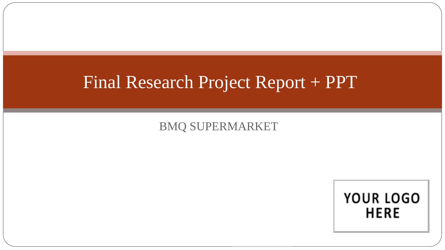 research project report ppt