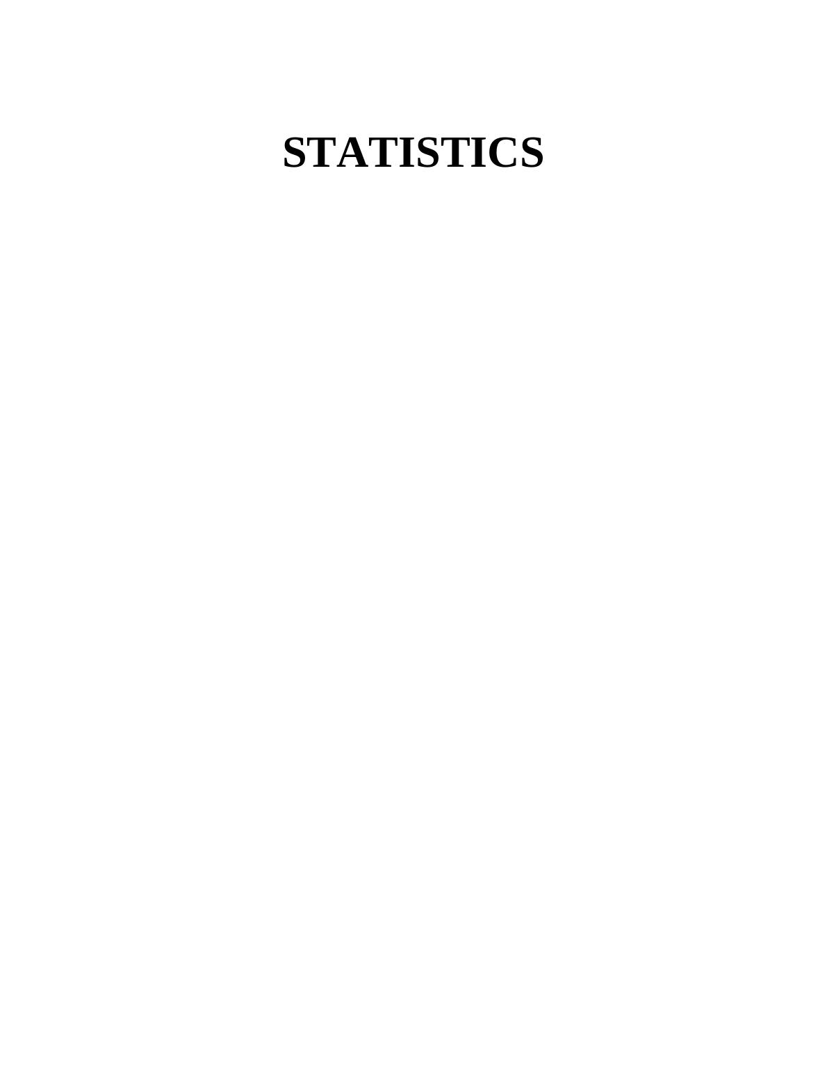 Statistics Table of Contents InTRODUCTION 1_1