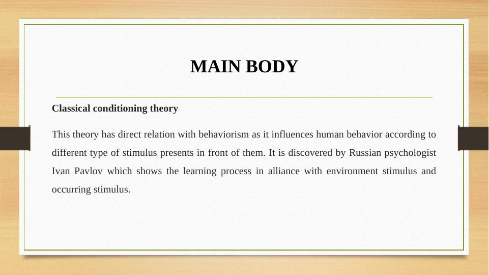 Classical Conditioning and Cognitive Model of Human Learning_4