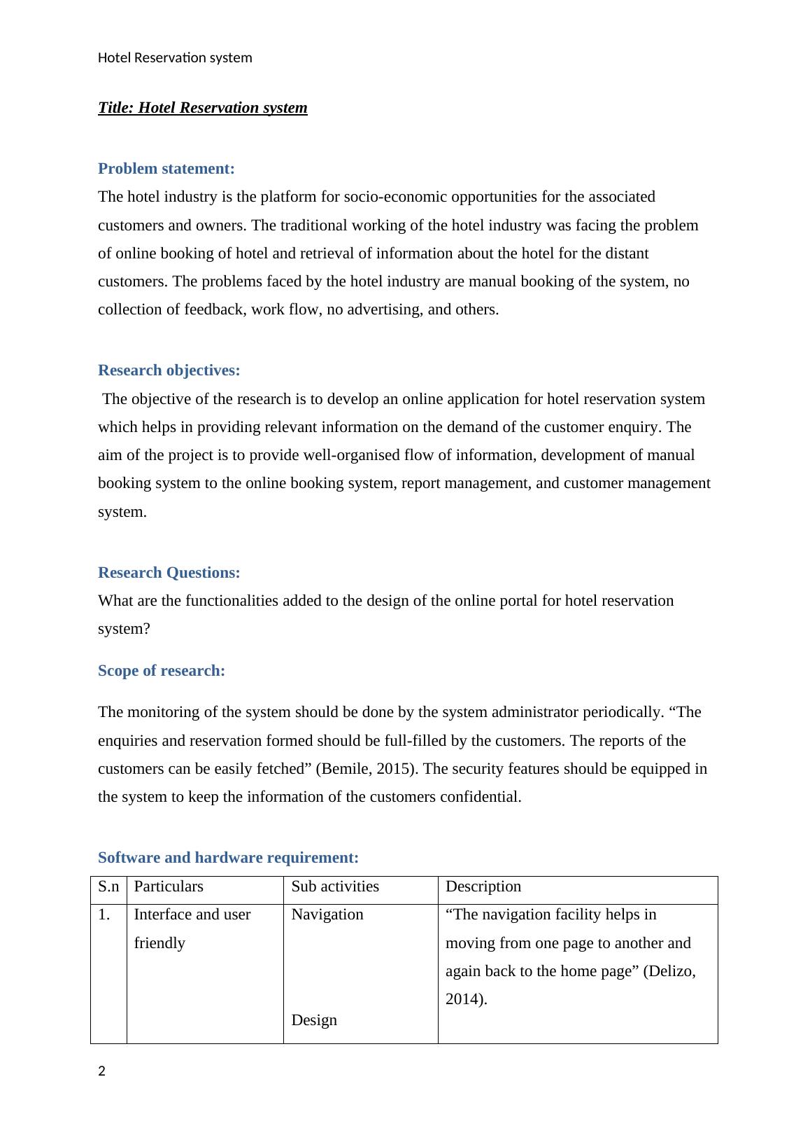 Assignment On Hotel Reservation System