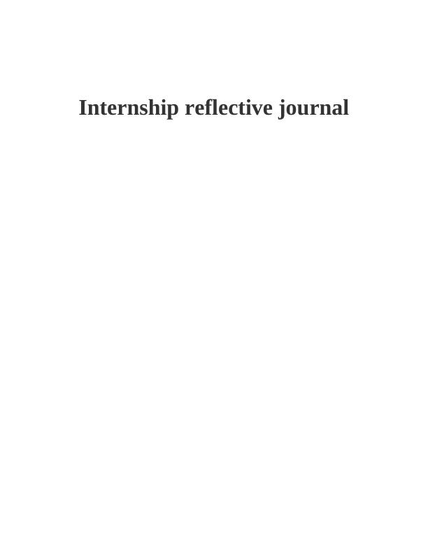 Internship Reflective Journal (PDF)_1