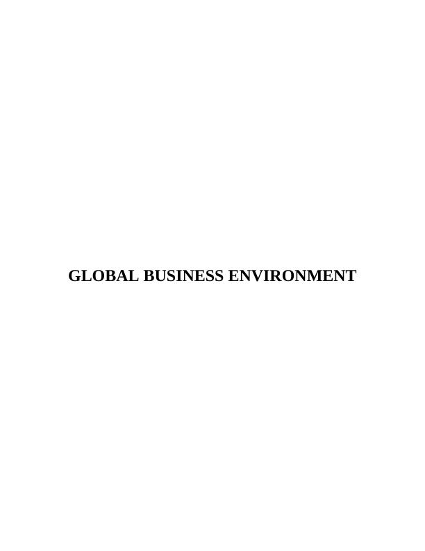 Global Business Environment - BMW_1
