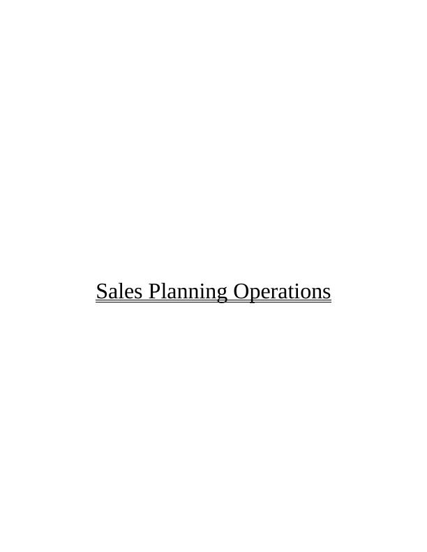 Sales Planning Operations TASK 13_1