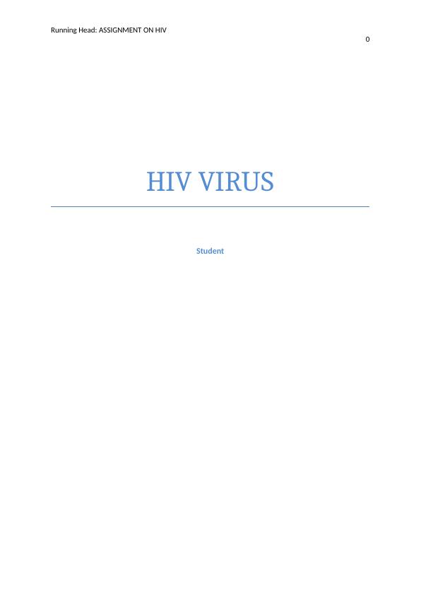 Sample Assignment on HIV PDF_1