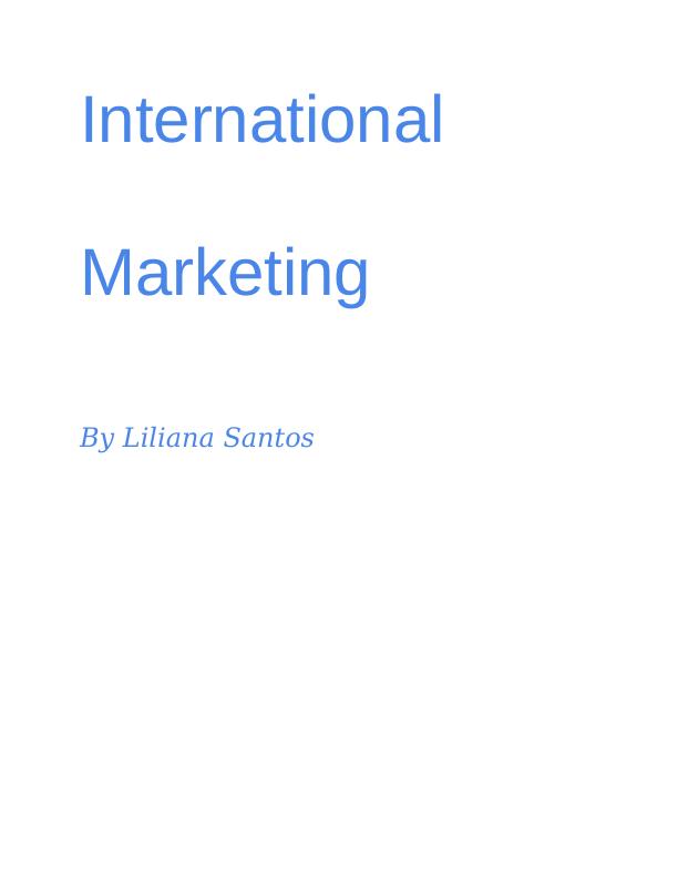 international-marketing-assignment-solution