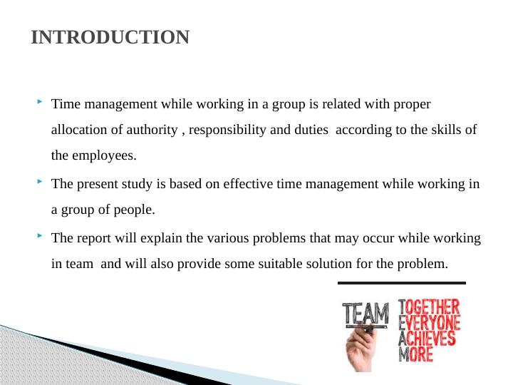 time management in working in groups problem and solutions_2