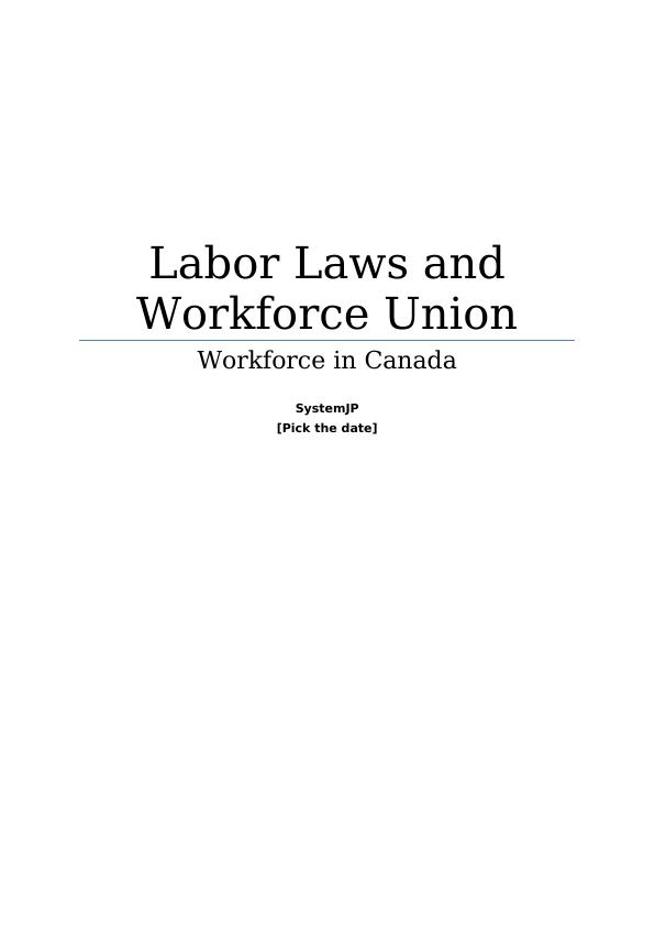 Labor Laws and Workforce Union_1