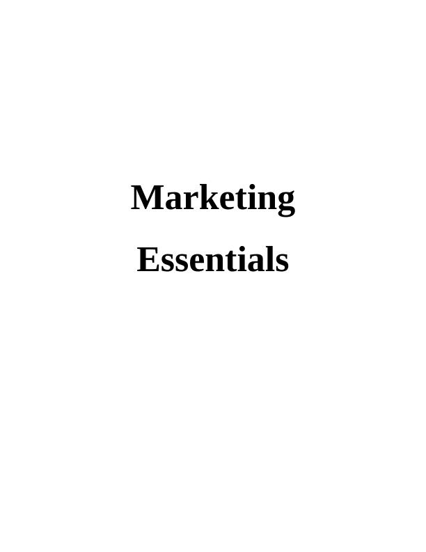 Marketing Essentials of Aldi : Assignment_1