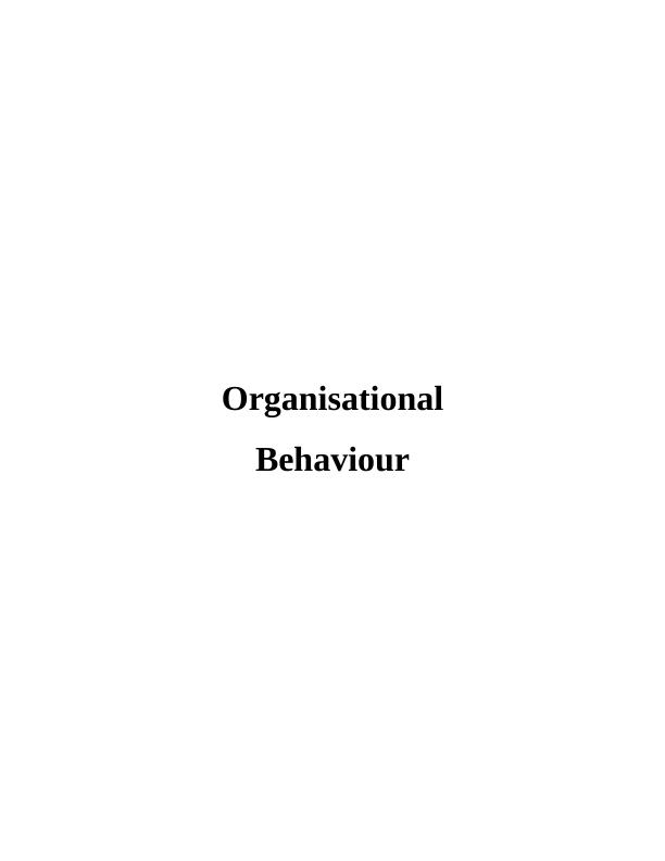 Organisational Behaviour of Waitrose_1