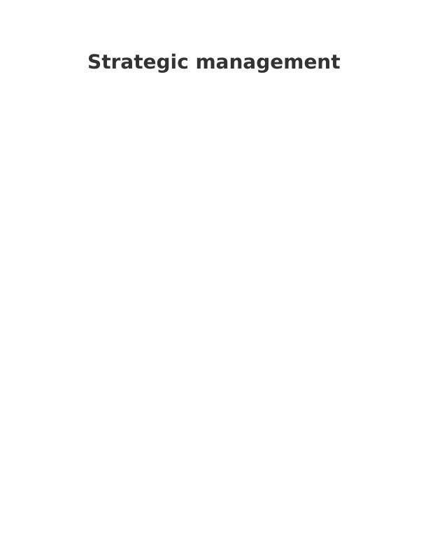 Strategic Management of NHS | Report_1