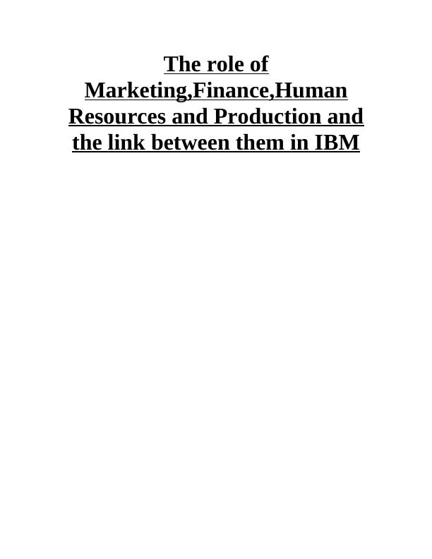 Human Resources management of IBM_1