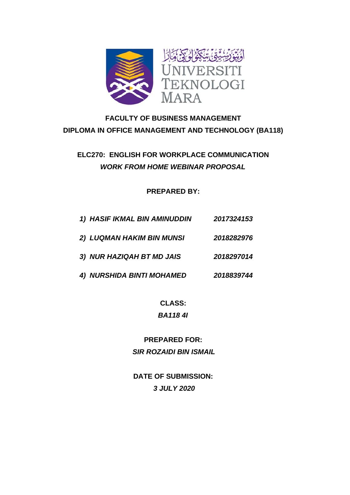 business management assignment sample