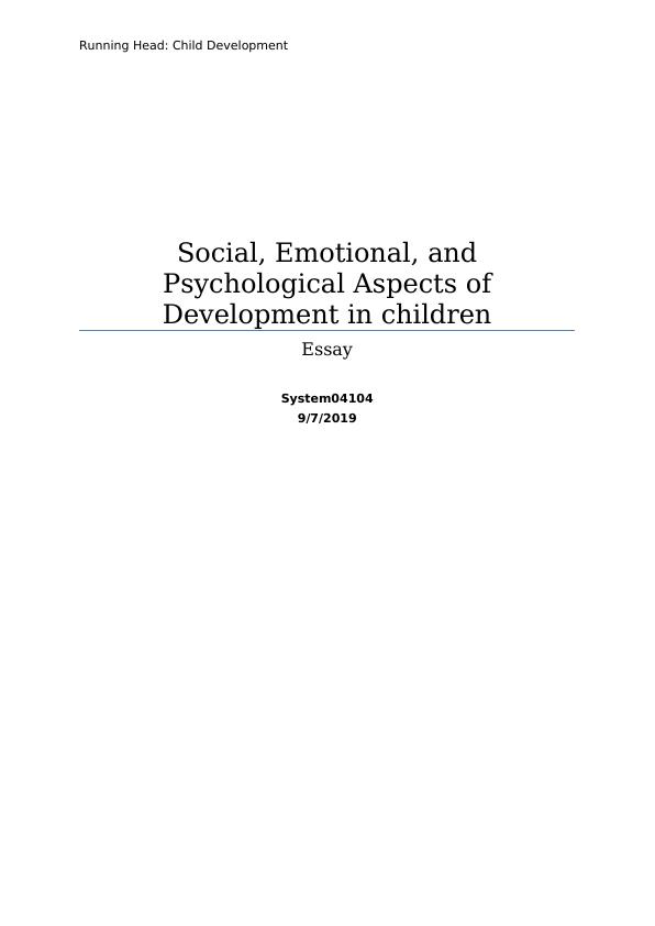 Social, Psychological, and Emotional Aspects of Child Development_1