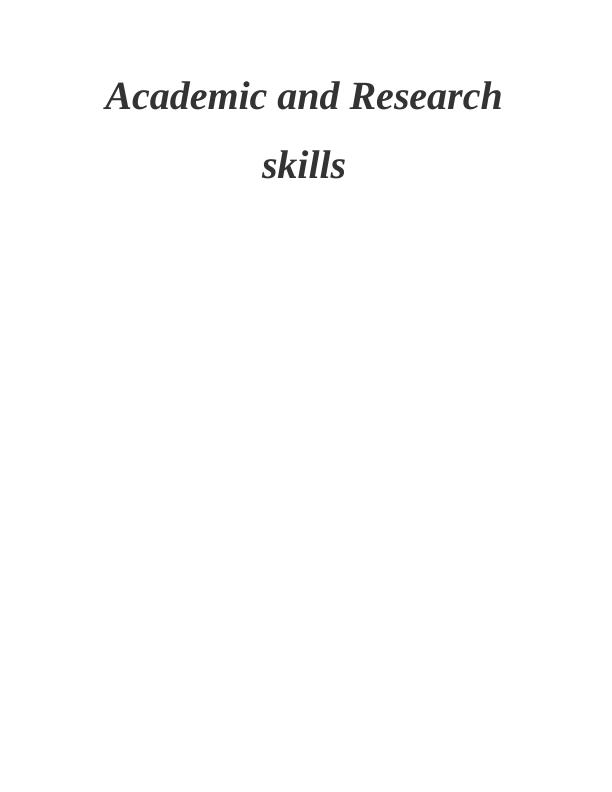 Academic and Research Skills Assignment Solved_1