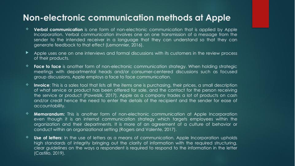 Interpersonal and E-Communication: A Case Comparison of Communication Strategies between Apple Inc and Linius Technologies Limited_4