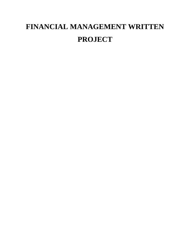 Financial Management Project_1