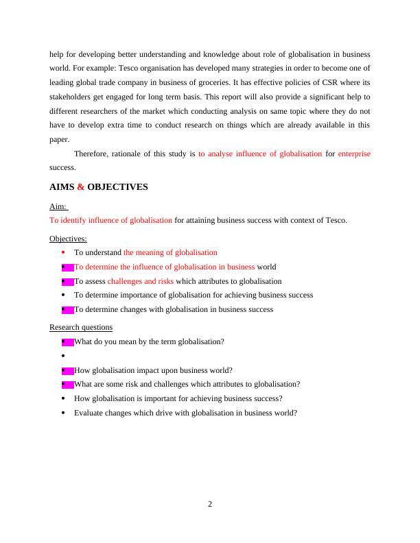 Research Project Assignment - Impact of globalisation to attain business success_4