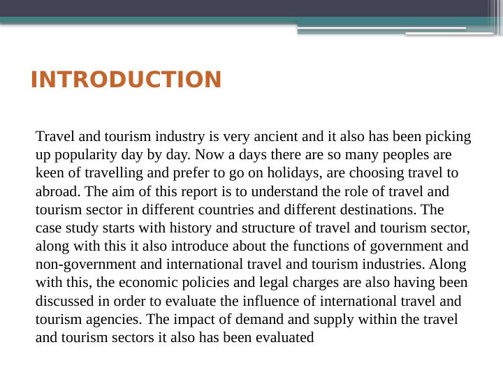 Role of Travel and Tourism Sector in Different Countries and Destinations_2