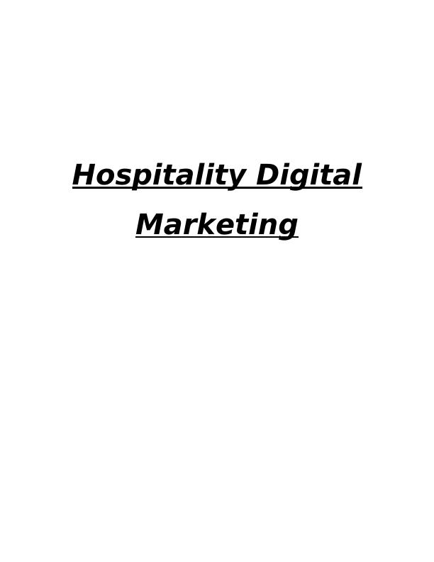Digital Marketing Plan for Hotel Hilton_1
