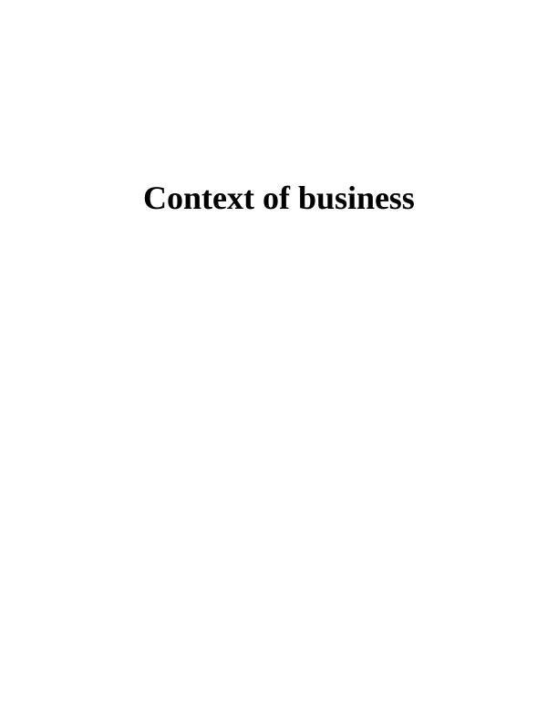 Context of Business Assignment PDF :  ASDA_1
