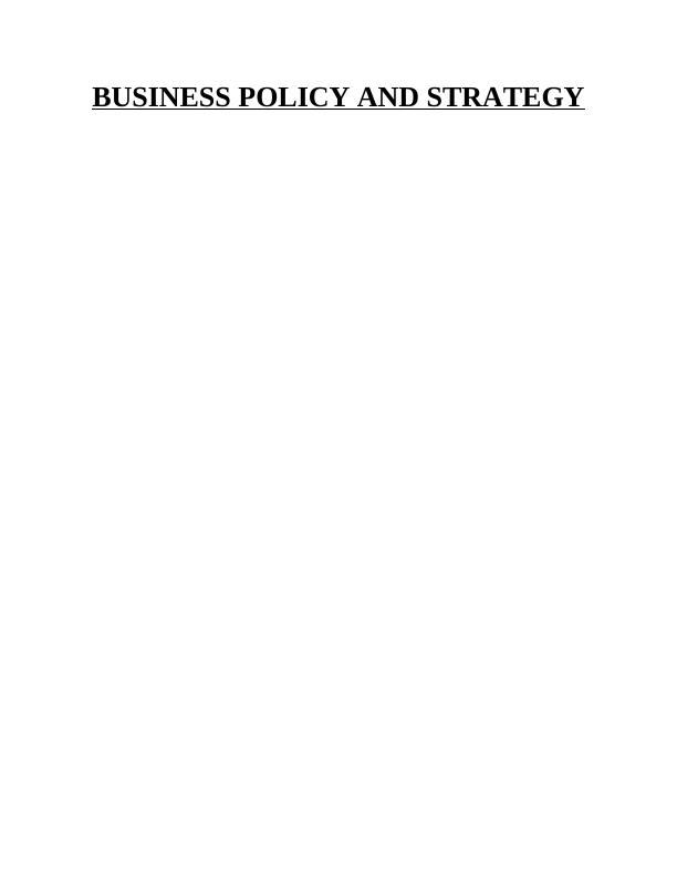 Business Policy and Strategy :  The Chronicle Gazette_1