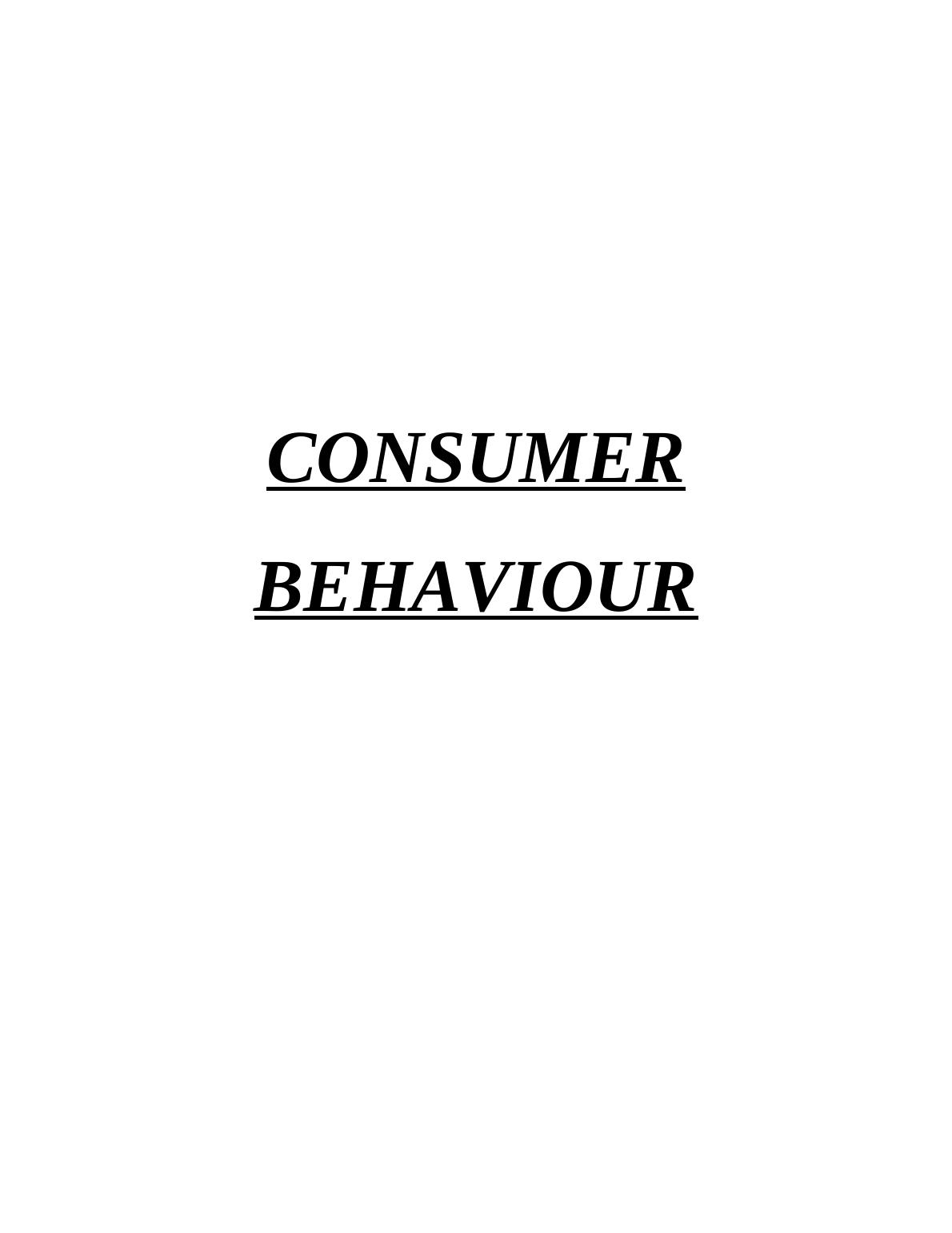 Consumer Behaviour Assignment Solved_1