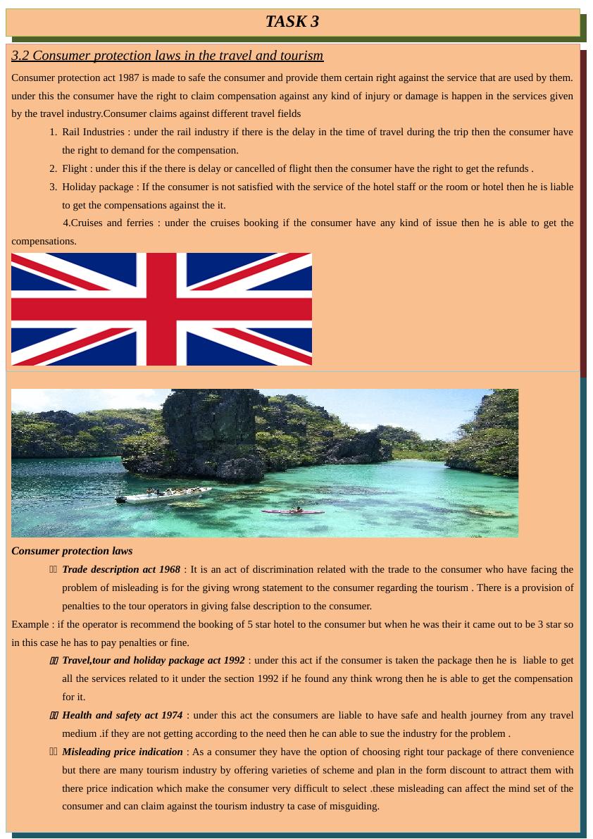 Consumer Protection Act 1987 | Tourism Industry_1