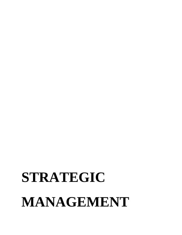 Strategic Management Report of EasyJet_1
