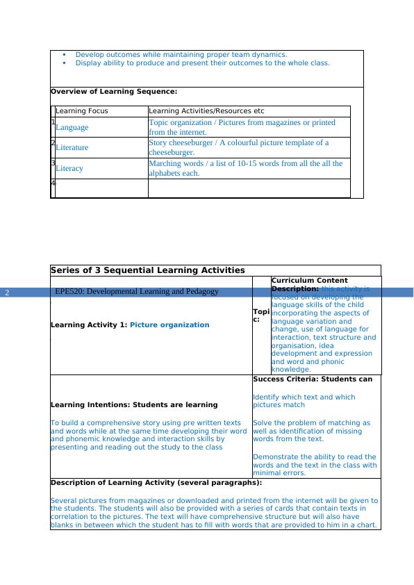 EPE520: Developmental Learning and Pedagogy Assessment 2022_3