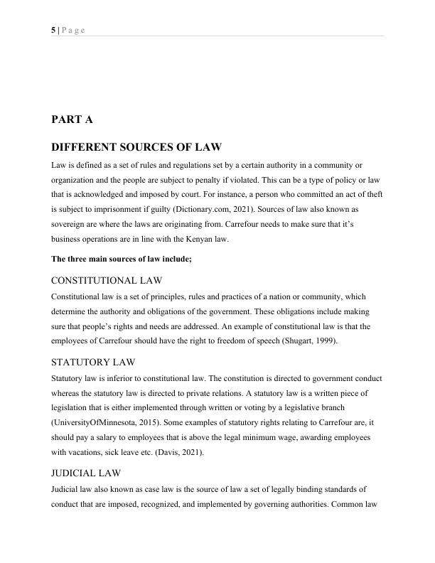 PART A: THE ROLE OF GOVERNMENT IN LAW MAKING_5