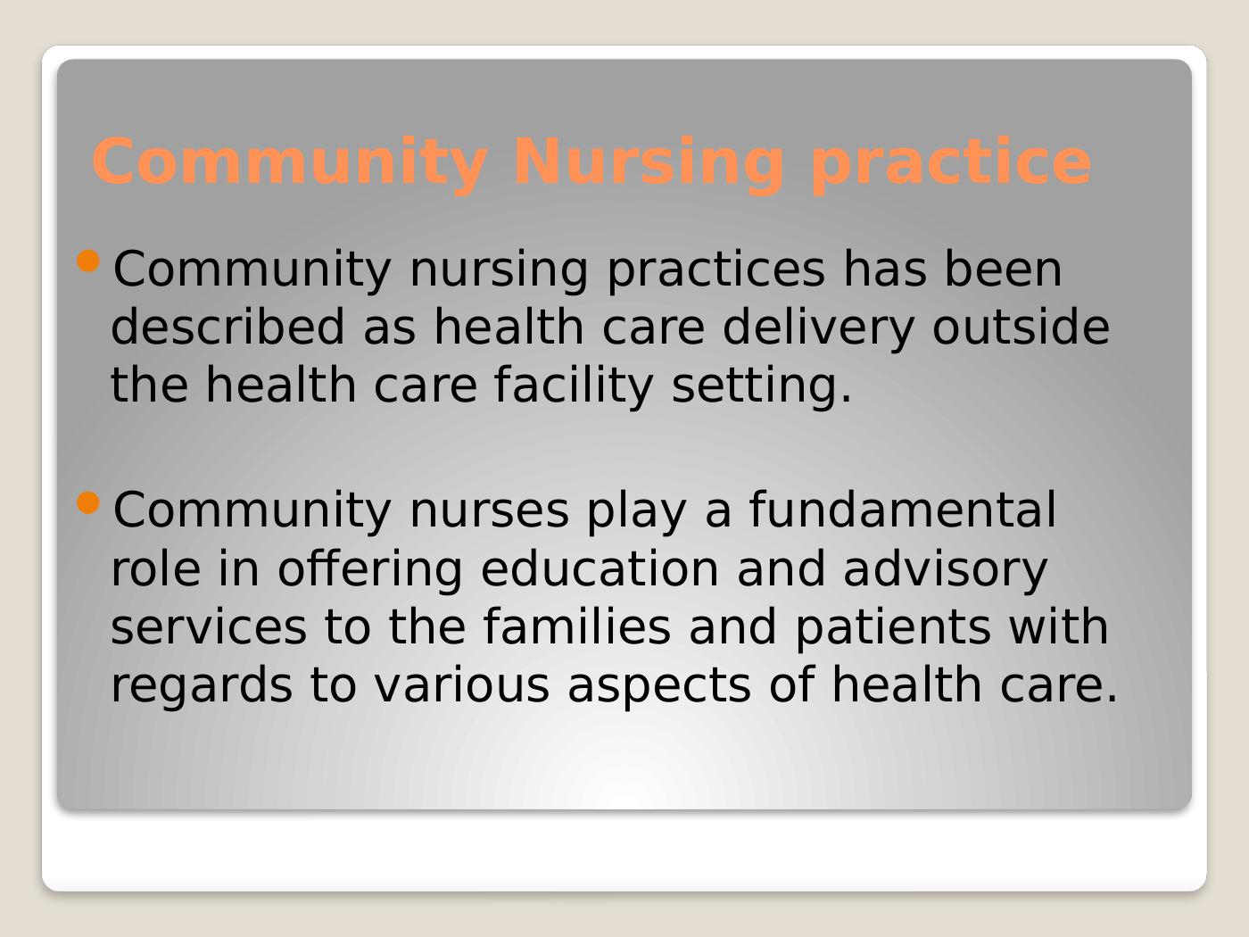 assignment on community health nursing