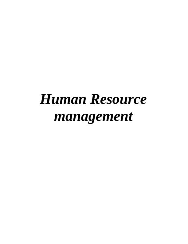 (Solution) Human Resource Management Approaches Doc_1