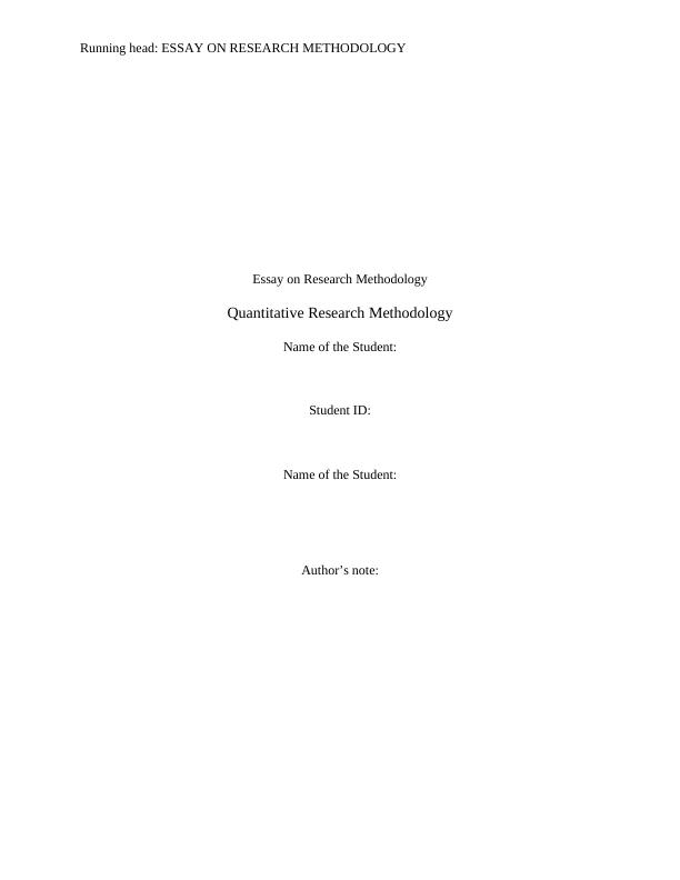 Essay on Research Methodology PDF_1