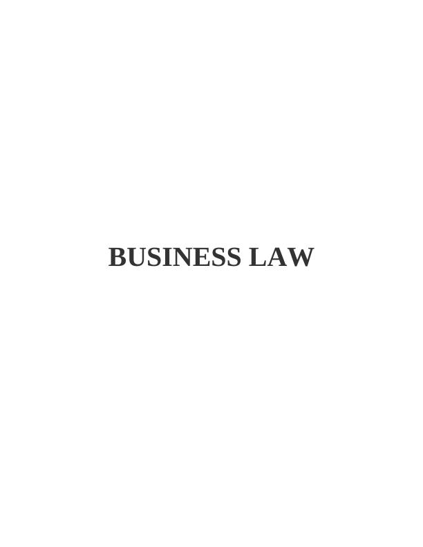 Business Law of English Legal System : Assignment Sample_1